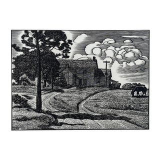 1937 Julius John Lankes Sunday Afternoon Wood Engraving For Sale