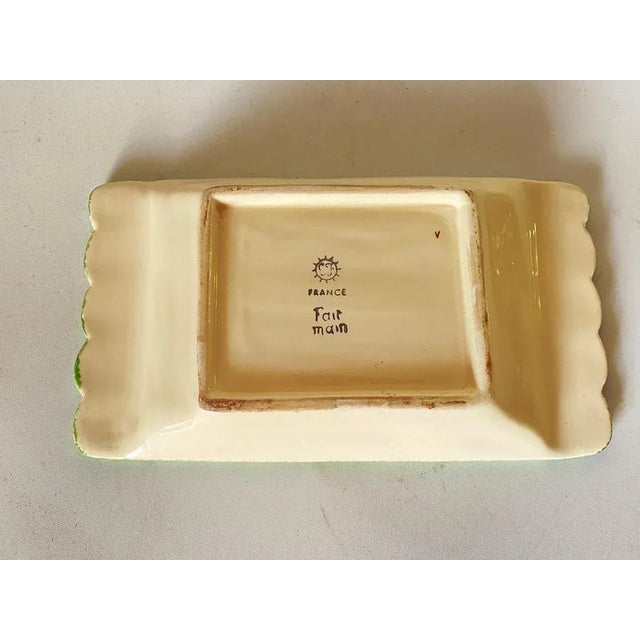 Yellow Ceramic Butter Dish in the Style of Quimper, France, 1950 For Sale - Image 6 of 7