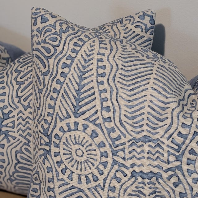 2020s Lee Jofa Drayton Denim Lumbar Pillows - Set of 2 For Sale - Image 5 of 6