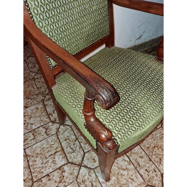 Empire Armchair with Dolphins in Mahogany, 1800s, in Good conditions. Designed before 1890