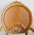 Tan 1940s French Louis XVI Style Fauteuil Chair Giltwood Frame Cane Oval Back Blue Fabric For Sale - Image 8 of 15