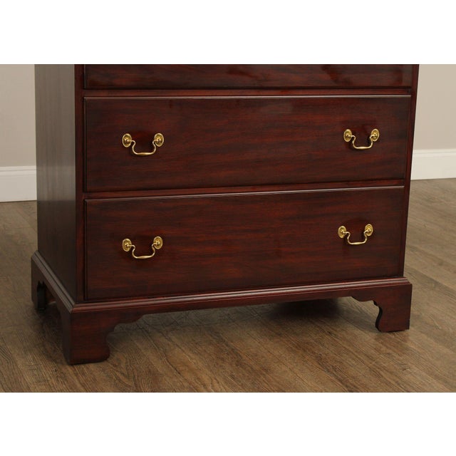Henkel Harris Georgian Style Mahogany Tall Chest For Sale - Image 9 of 18