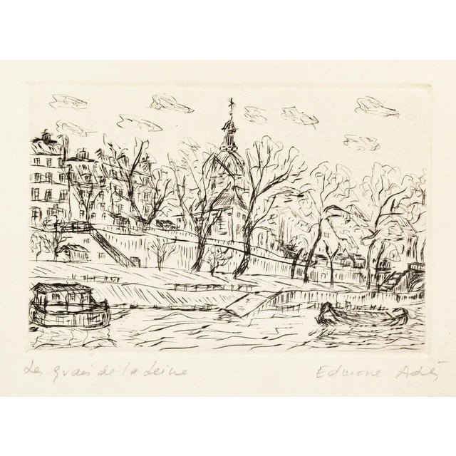 Edmone A. Ades - Etching and Drypoint by Edmone A. Ades - Mid 20th Century Mid 20th Century For Sale - Image 3 of 3