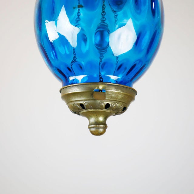 Art Deco Vintage Hanging Candle Lantern For Sale - Image 3 of 5