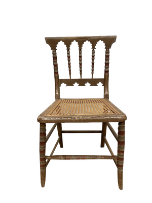 Antique English Side Chair with Moorish Styling