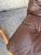 Brown Pair of 1970s Scandinavian Modern Bentwood & Brown Leather Lounge Chairs For Sale - Image 8 of 12