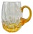 Vintage Mouth-Blown Amber Glass Beer Mug, Scandinavia, 1960s For Sale