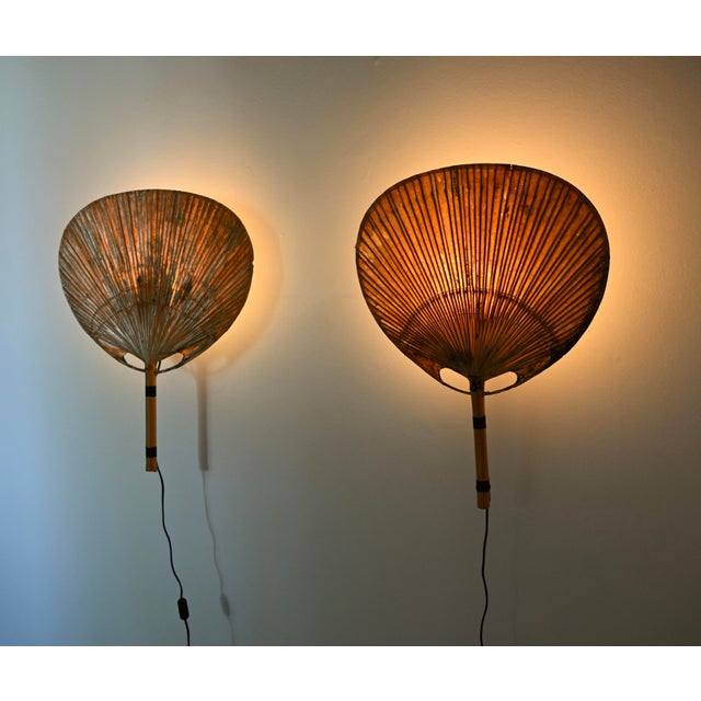 Uchiwa Wall Lamps by Ingo Maurer for M Design, 1970s, Set of 2 For Sale - Image 6 of 15