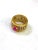 Bochic “Orient” African Ruby & Topaz Vintage Band Ring Set In 18 K Gold & Silver Natural African Ruby - 1 Carat (No Glass)...