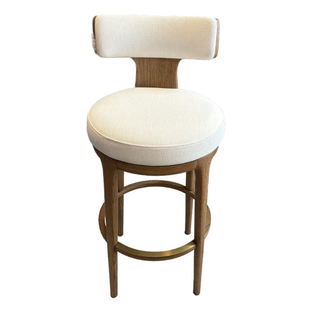 Rh Ligné High Back Swivel Bar Stool — Single For Sale