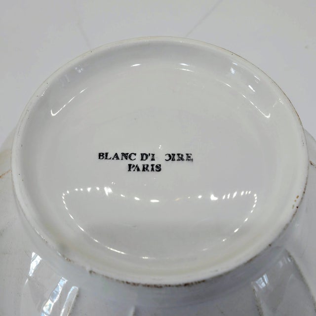 1990s Blanc D’Ivoire Paris White Fluted Bowls – Pair of 2 For Sale - Image 12 of 12