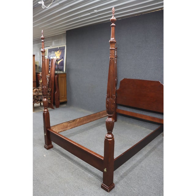Wood Kincaid Cherry Queen Four Poster Bed For Sale - Image 7 of 14