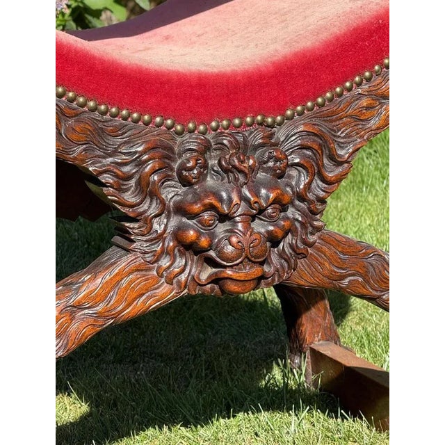 Wood Renaissance Style Walnut Armchair For Sale - Image 7 of 13