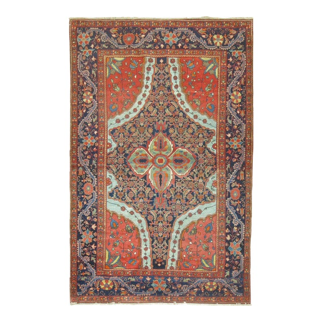Dramatic Antique Zabihi Collection Persian Mishan Malayer Rug - 4'3" x 6'3" For Sale
