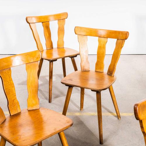 1950s Classic Regional Alsace Blonde Dining Chair, 1950s, Set of 6 For Sale - Image 5 of 8