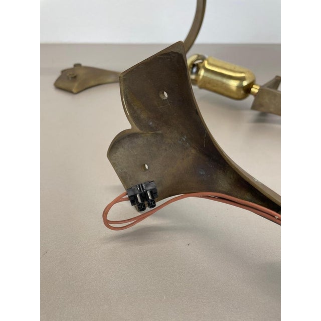 Large Brutalist Bronze Brass Wall Sconces, Italy, 1970s, Set of 2 For Sale - Image 14 of 16