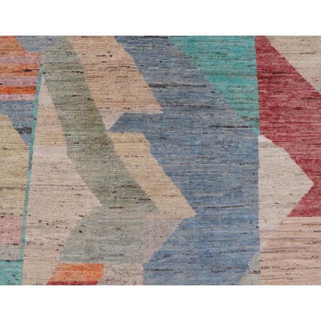 Hand-Knotted Modern Casual Rug by Keivan Woven Arts 10'5 X 13'10 For Sale In Atlanta - Image 6 of 12