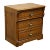 Dixie Furniture Recollections Rustic Country French 28" Solid Oak Three Drawer Low Chest / Nightstand 468-513 For Sale