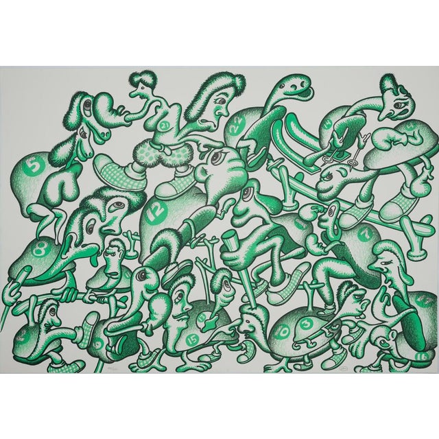Peter Saul, Olympic Athletes, Original Signed Lithograph For Sale - Image 7 of 7