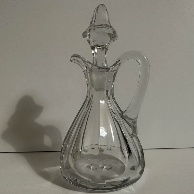 Traditional Vintage 1900s Glass Cruet With Stopper For Sale - Image 3 of 7