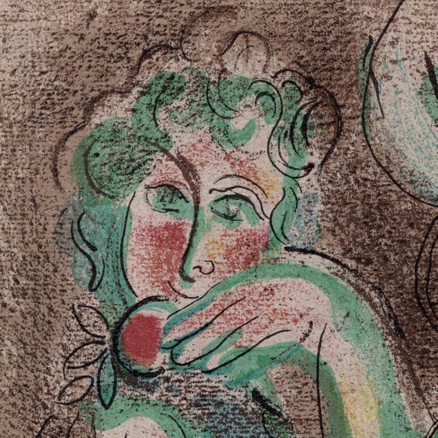 Modern Marc Chagall, Paradis II, Nude, 1960, Original Lithograph For Sale - Image 3 of 8