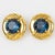 Sonia Rykiel Sonia Rykiel Clip Earrings Gilded Metal and Blue Crystal Rhinestones For Sale - Image 4 of 7