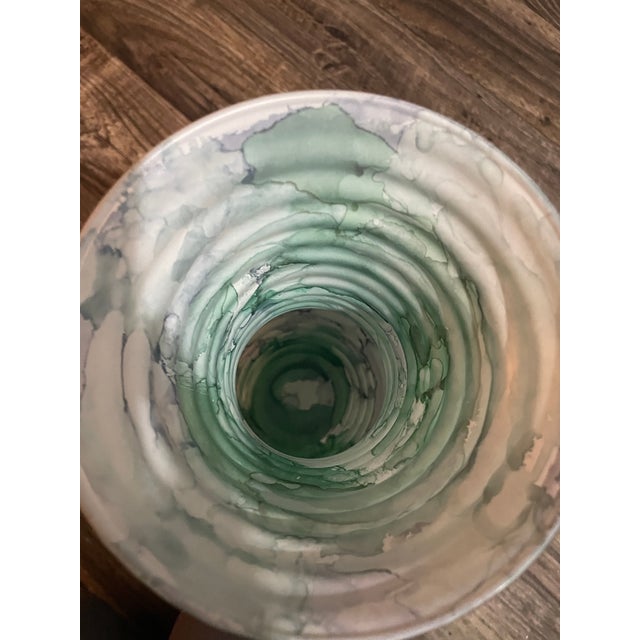 Modern Italian (Fair Trade) Decorative Blown-Glass Vase For Sale - Image 3 of 8