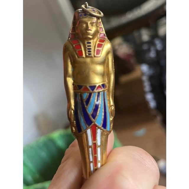 Vintage antique Egyptian revival Sarcophagus Propelling Pencil, crafted. It’s a truly beautiful little miniature pharaoh...