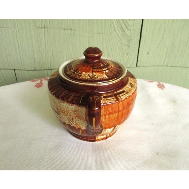 1930s Fabrica De Louca De Sacavem of Portugal Large Teapot and Lidded Sugar Bowl For Sale - Image 9 of 14