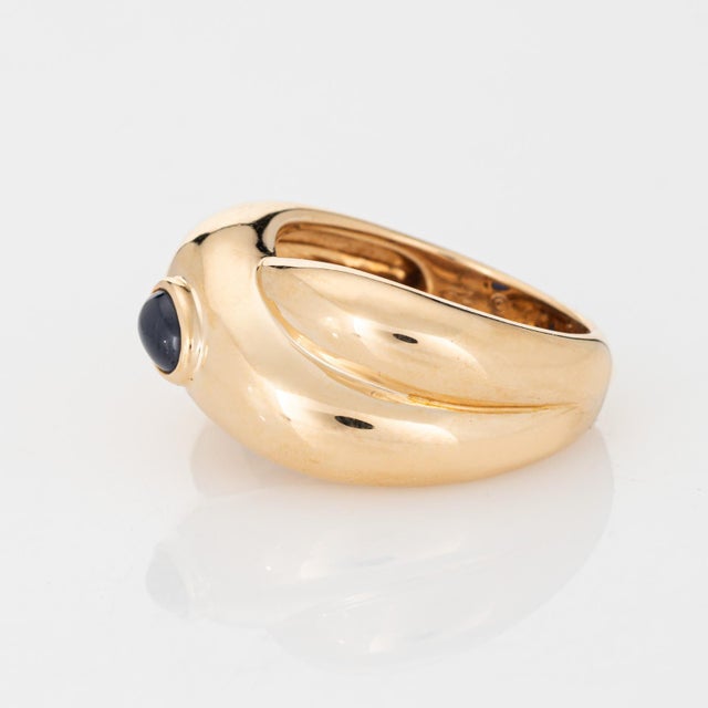 Cartier 1992 Cartier Colisee Sapphire Ring Sz 6.75 Eu 54 Band 18k Yellow Gold Signed For Sale - Image 4 of 7