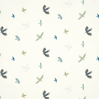Harlequin Skies Above Wallpaper in Duck Egg/Linen For Sale