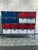 Vintage American Flag Locker Dresses - Custom unit comprised of vintage mid century locker bins from California. In a...