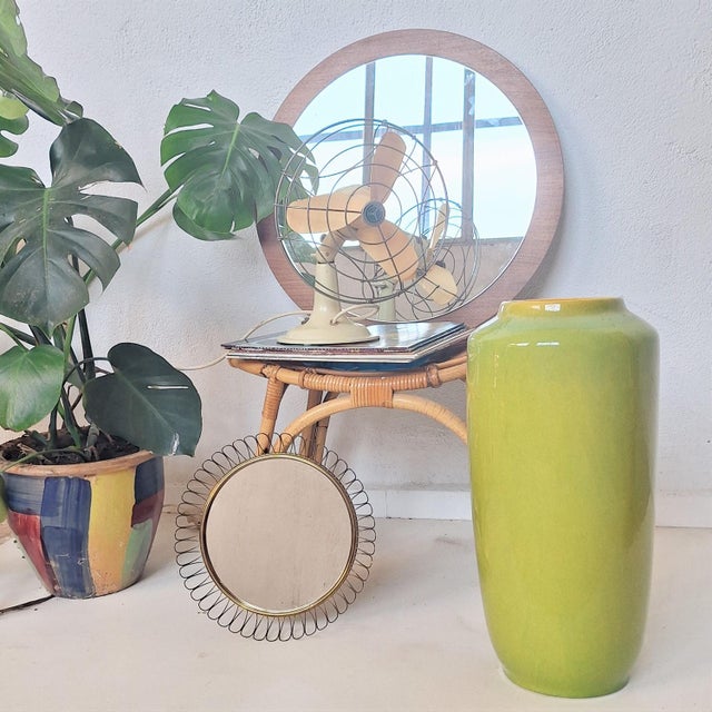 Large Green Ceramic Floor Vase from Scheurich, 1950s For Sale - Image 4 of 6