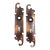 Pair of Vintage Traditional Swirl Japanned Brass Door Back Plates For Sale