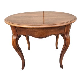 Ethan Allen French Country End Side Table Oval Pedestal 236 For Sale
