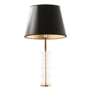 Table Lamp in Brass and Glass attributed to Carl Fagerlund, 1960s For Sale
