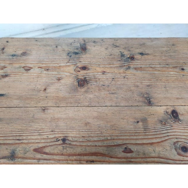 Vintage Fir Farm Table For Sale - Image 10 of 18