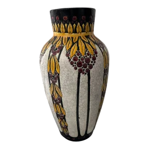 1930s Catteau French Deco Vase