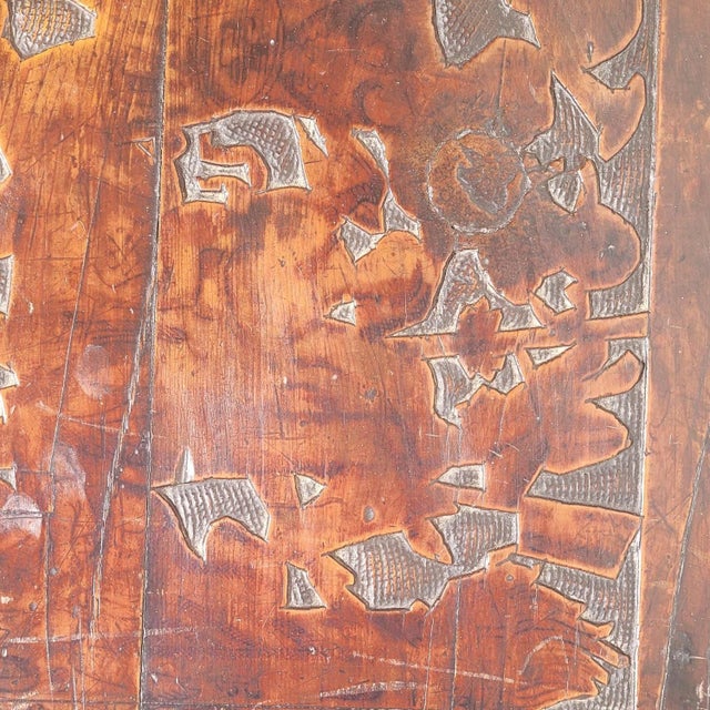 Pyrography-Decorated Cedar Chest, 1600s For Sale - Image 10 of 18