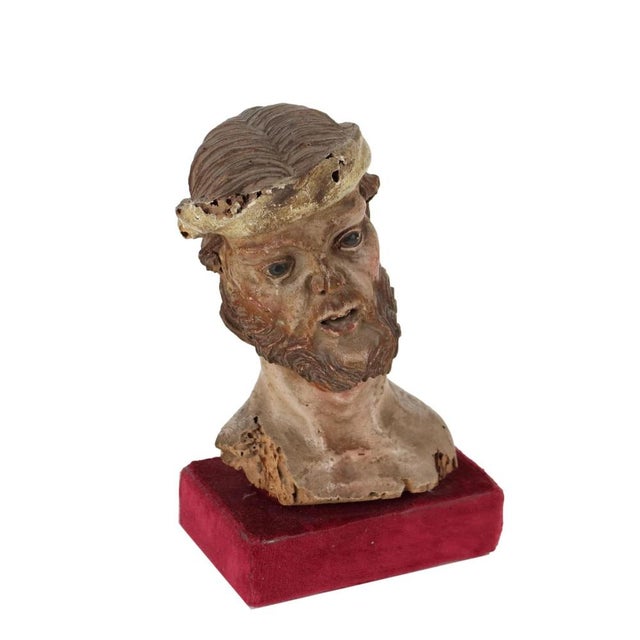 Wood Wooden Bust, Italy, 17th Century For Sale - Image 7 of 7