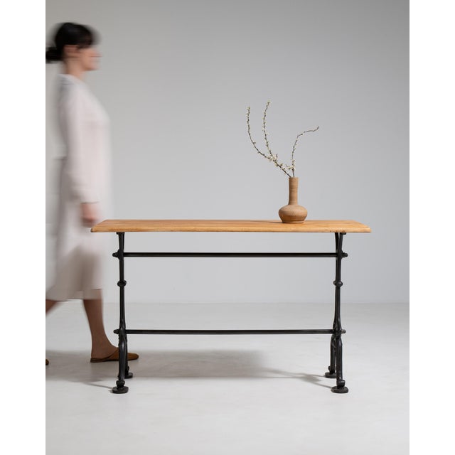 Cast Iron Bistro Table, Antique, France, Early 20th Century For Sale - Image 4 of 15