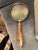 Tan Large Horn Handle Magnifying Glass With Brassed Accents For Sale - Image 8 of 8