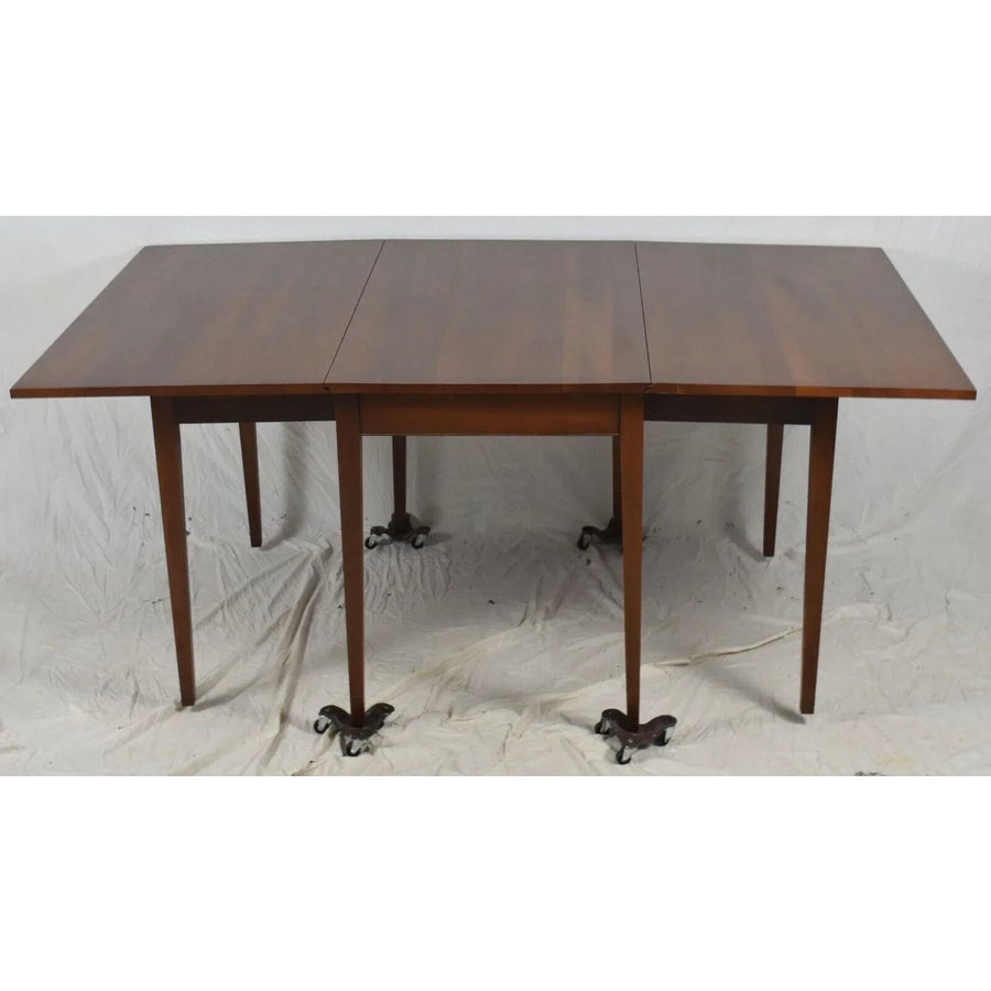 Mid 20th Century Henkel Harris Drop Leaf Cherry Dining Table