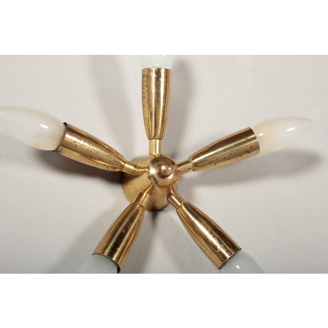 Brass Sputnik Lamp, 1950s For Sale - Image 9 of 9