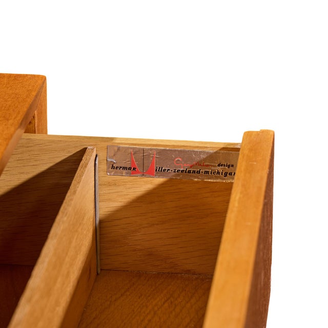 George Nelson for Herman Miller Mid Century Walnut Highboy Dresser With Cupcake Pulls For Sale - Image 10 of 10