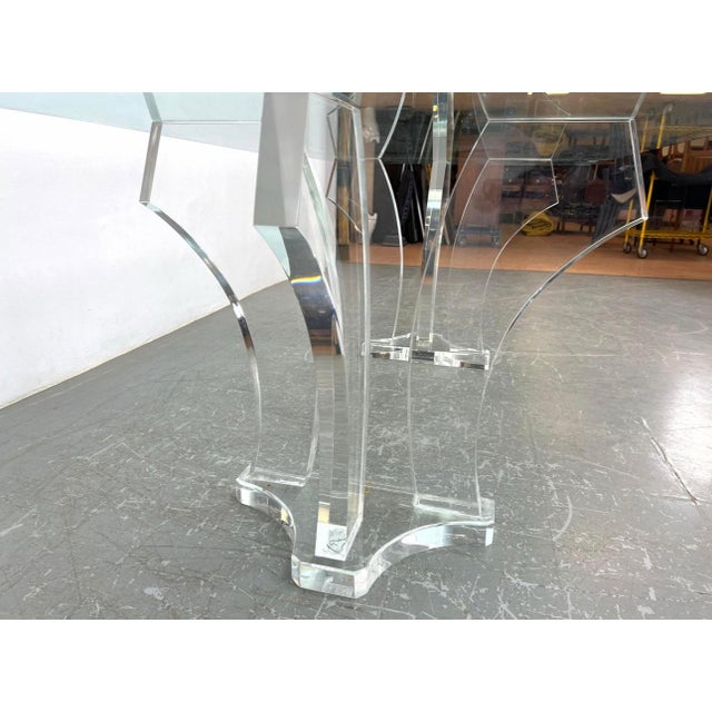 Jeffrey Bigelow 1970s Vintage Lucite Dining Table From Jeffrey Bigelow For Sale - Image 4 of 7