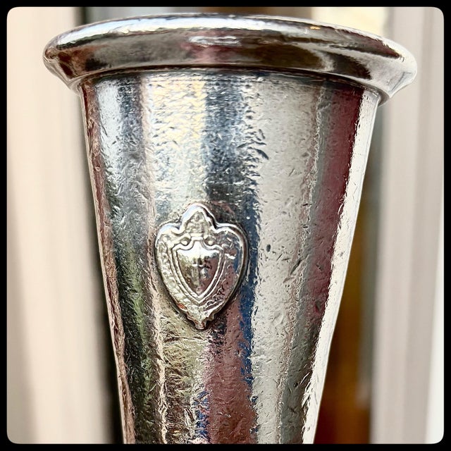 1950s 1950s Silver Bud Vase Conrad Hilton Hotel For Sale - Image 5 of 8