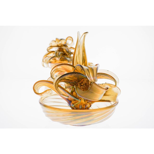 Cactus in Iridescent Smoke Vamsa attributed to Napoleone Martinuzzi Murano, 1930s, Set of 2 For Sale - Image 16 of 18