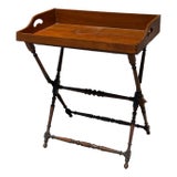 Antique English Butlers Tray Table For Sale