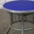 20th Century Streamline & Art Moderne End or Side Table W/ Steel Frame & Round Cobalt Blue Mirror Top For Sale - Image 15 of 18
